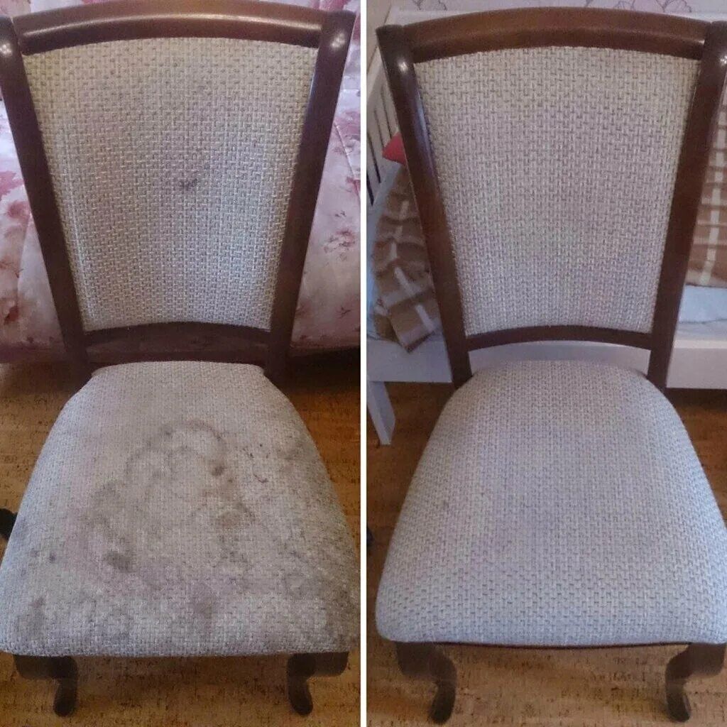 Comparativa de antes y después de la limpieza de tapicerías 