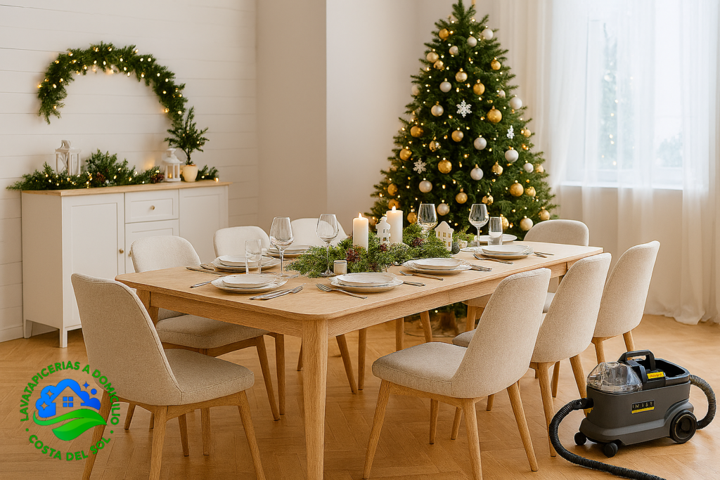 limpieza de sofás en Navidad